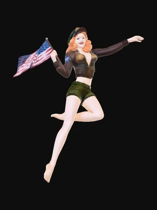 3D model for Patriotic Pin-Up