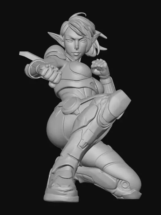 3D model for Cyber Elf Warrior