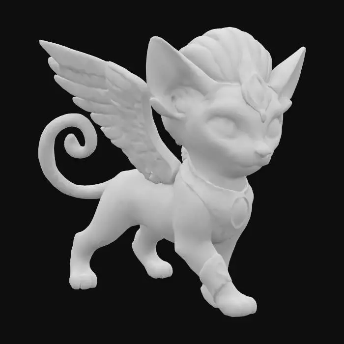 3D model for Winged Feline Majesty