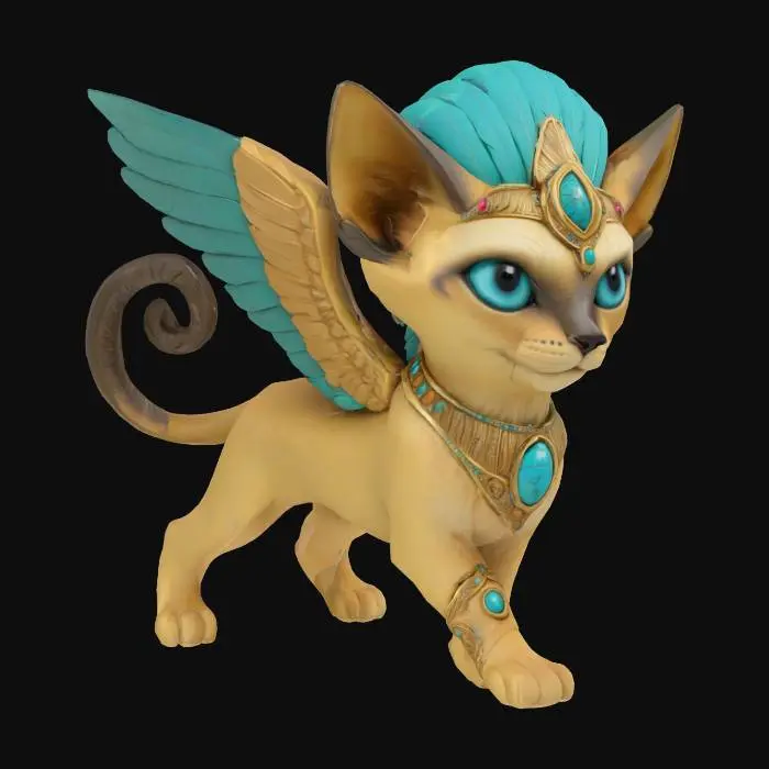 3D model for Winged Feline Majesty