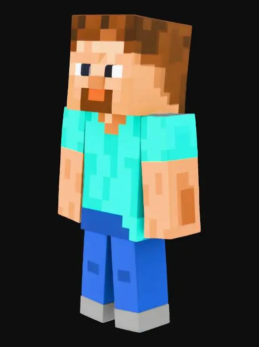 3D model for Minecraft Block Character