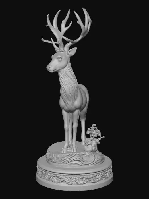 3D model for Graceful Stag Sculpture