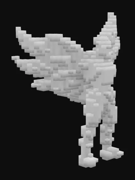 3D model for a fierce warrior with blazing determination in their eyes. The character wears a red headband and dark clothing, with massive, glowing dragon wings spreading out behind them, emitting a fiery orange and red aura. Their body is marked by an intense fire dragon scratch across their chest, glowing with ember-like energy. The dragon wings and fiery scratch symbolize their raw, otherworldly power, standing out in the midst of destruction