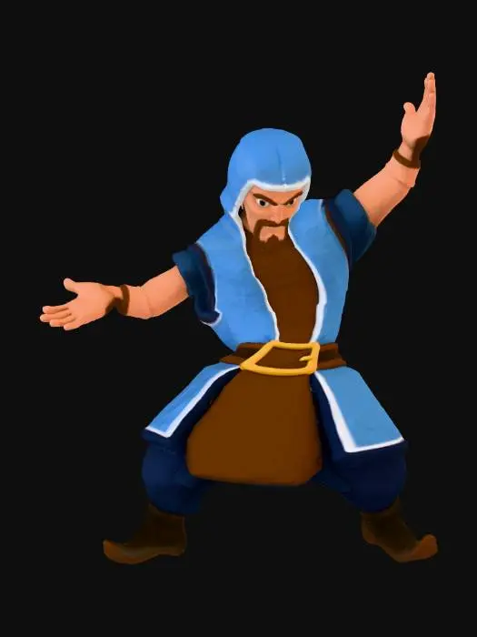3D model for Wizard Pose