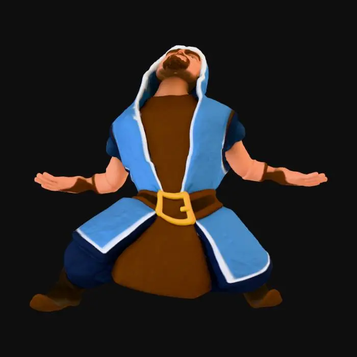 3D model for Wizard Pose