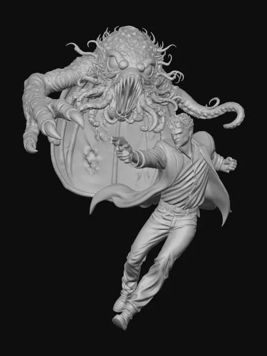 3D model for Dylan Dog and Monster