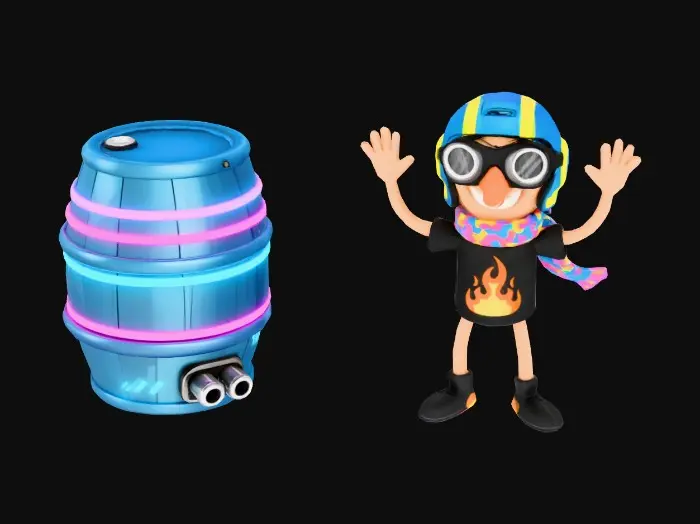 3D model for Racer and Barrel Duo