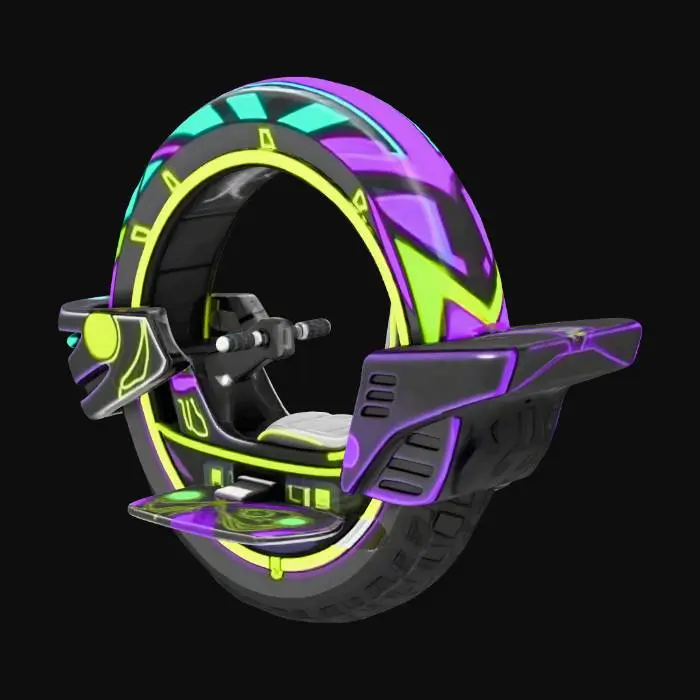 3D model for Futuristic Monowheel Bike