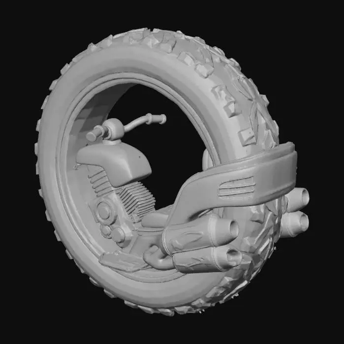 3D model for Futuristic Monowheel