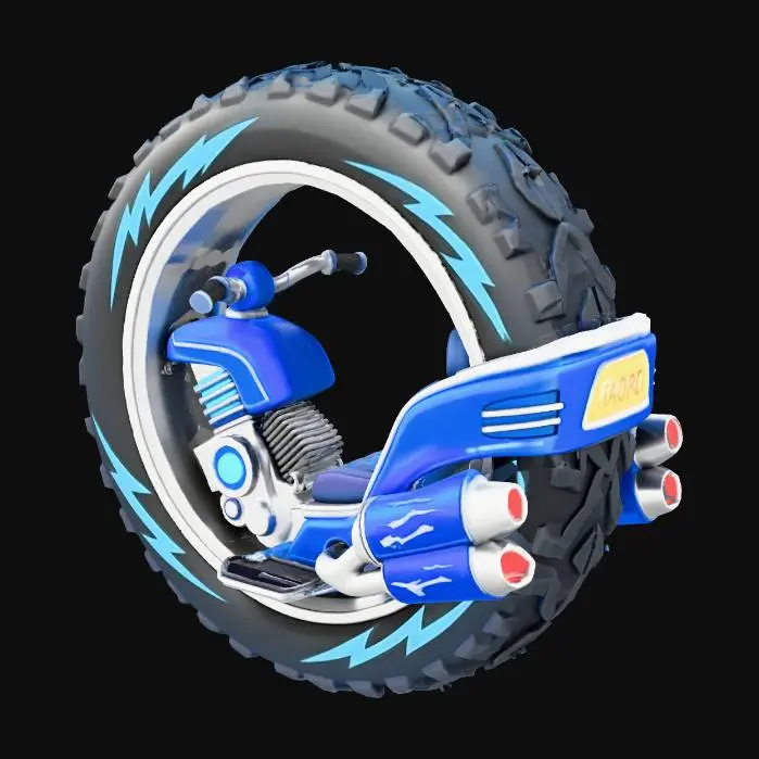 3D model for Futuristic Monowheel