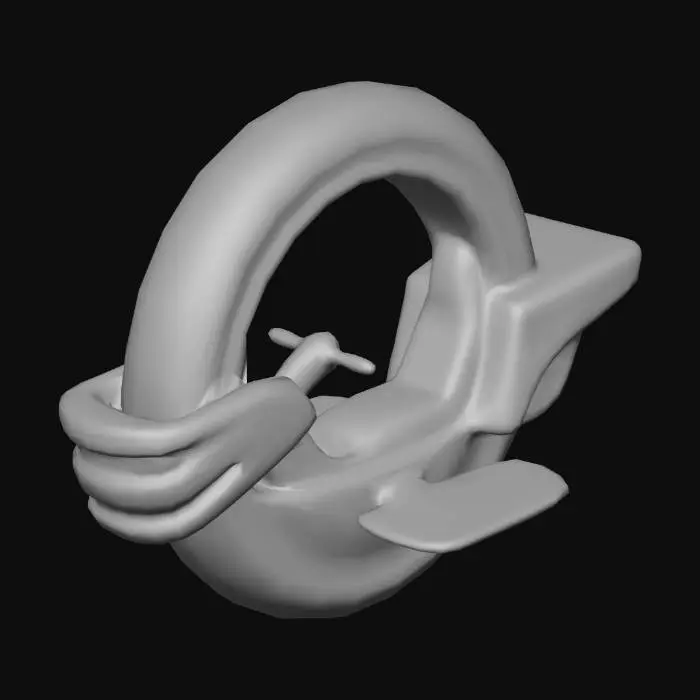 3D model for Futuristic Monowheel Bike