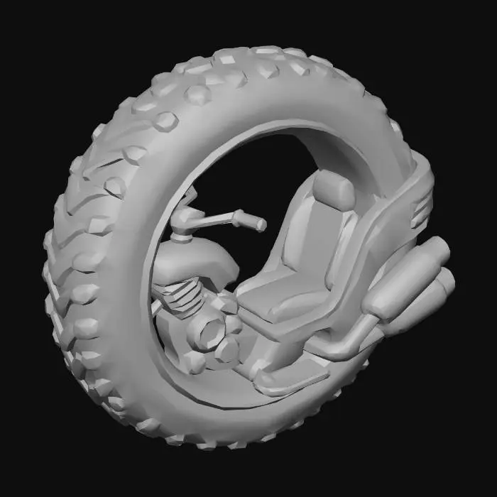 3D model for Neon Monowheel