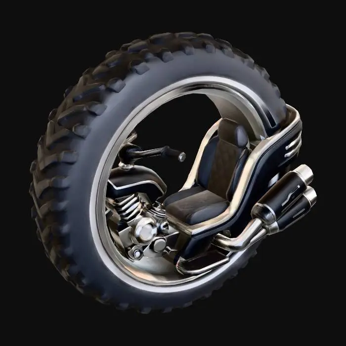 3D model for Neon Monowheel