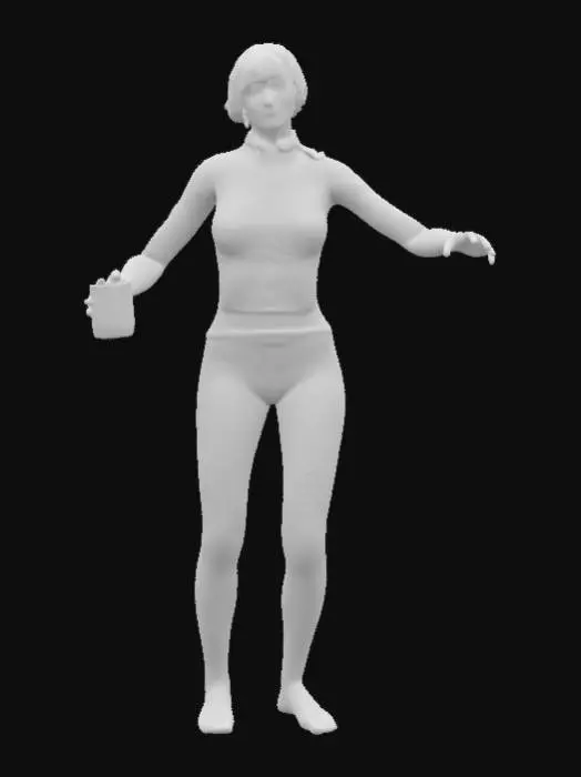 3D model for turtleneck and leggings