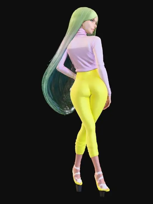 3D model for looking from behind