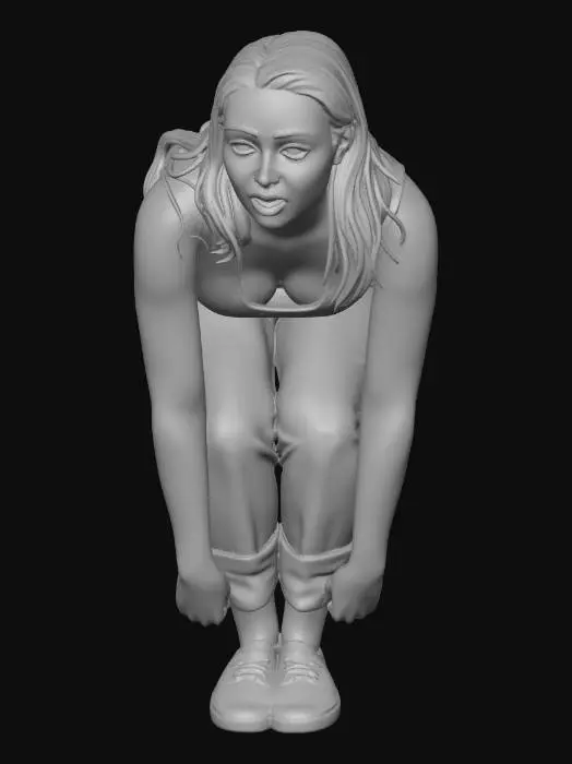 3D model for bent down