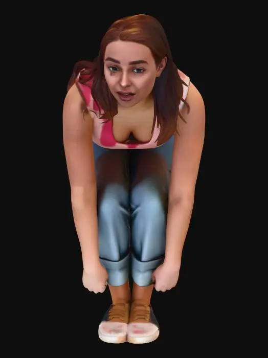 3D model for bent down