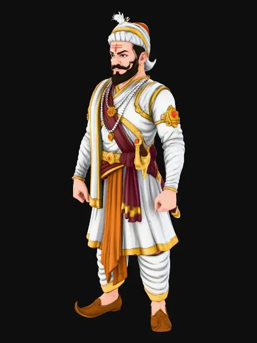 3D model for Warrior King Illustration