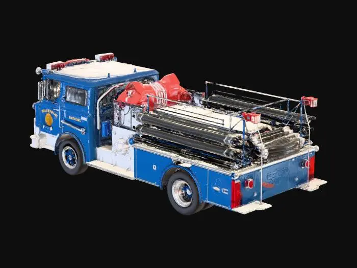 3D model for Blue Fire Engine Parade
