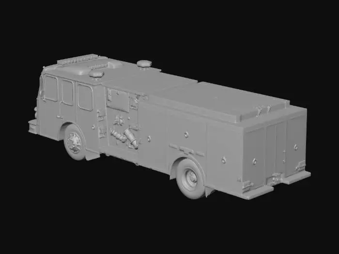 3D model for Blue Fire Truck on Duty