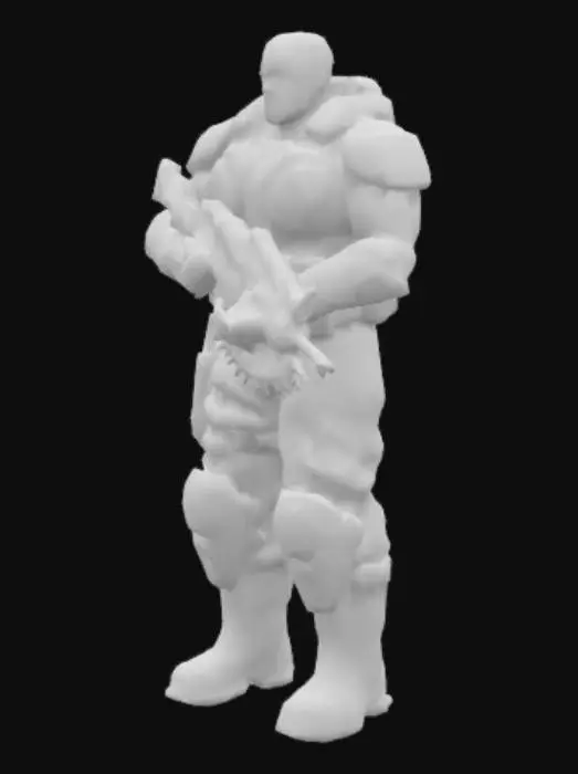 3D model for Gears of War Soldier sem arma e sem base