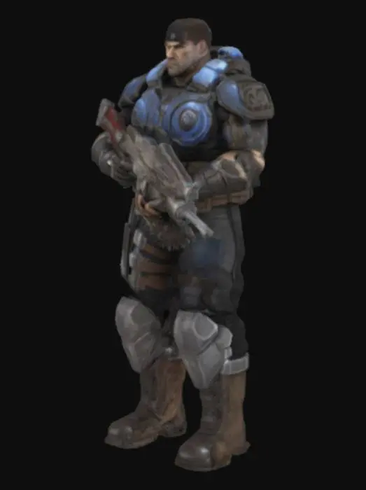 3D model for Gears of War Soldier sem arma e sem base
