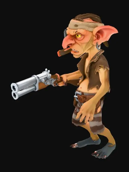 3D model for Goblin Gunner in 3D
