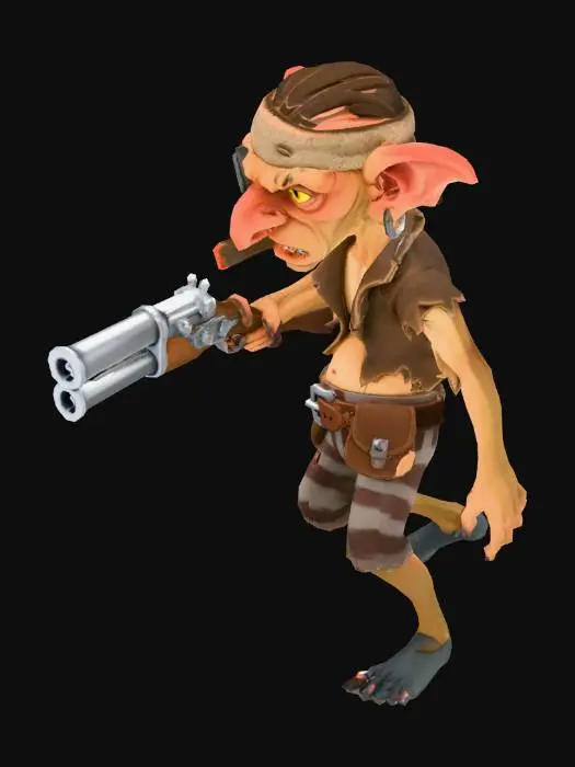 3D model for Goblin Gunner in 3D