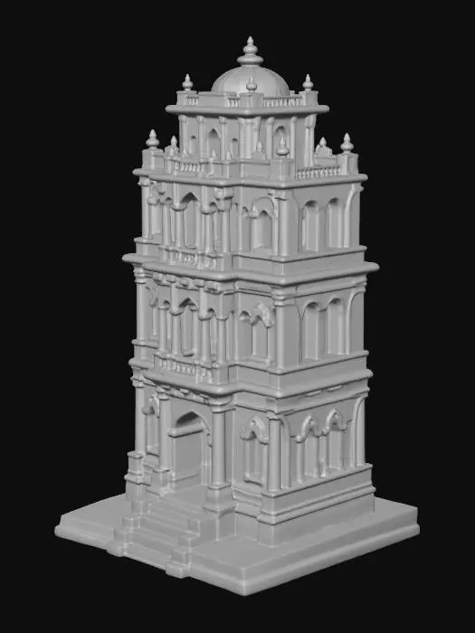 3D model for Tiered Haveli Palace