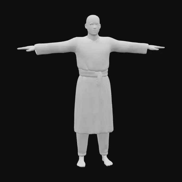3D model for Monk Pose