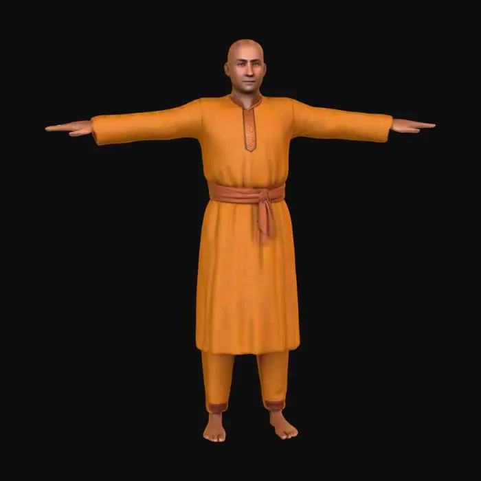 3D model for Monk Pose