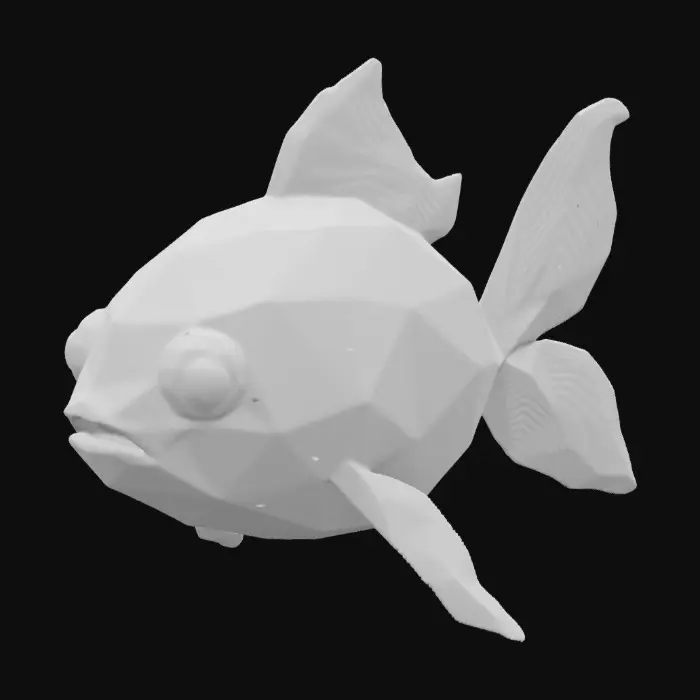 3D model for goldfisch, lowpoly
