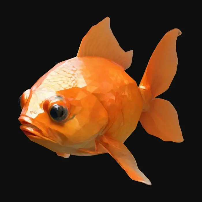 3D model for goldfisch, lowpoly