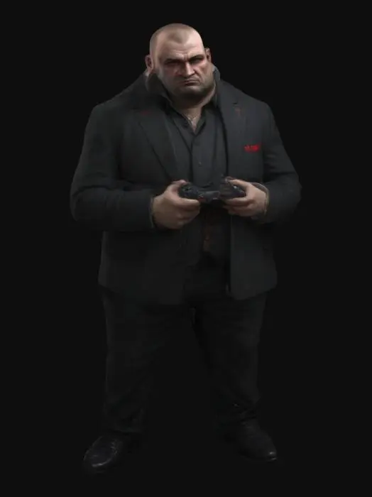 3D model for Russian mafia boss who is also a pc gamer and his name is Roman