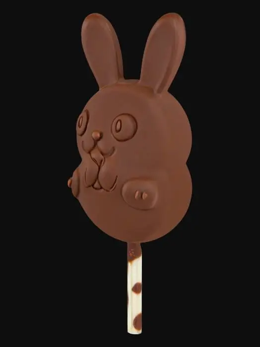 3D model for pirulito de chocolate no formato de coelho