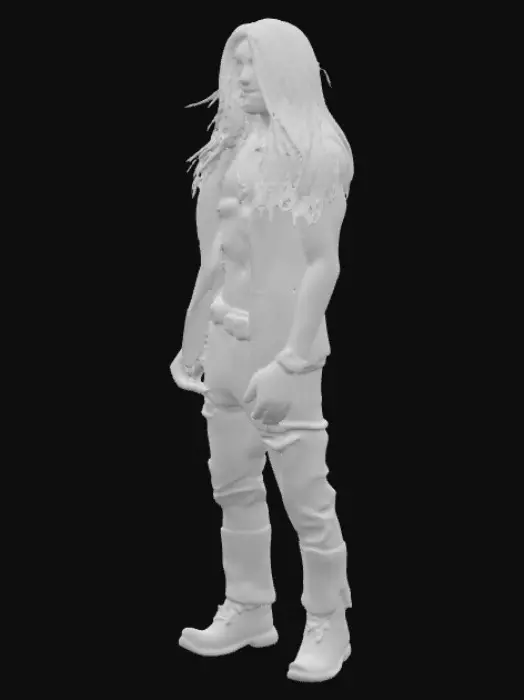 3D model for {Turn these things into physical attributes, like a digital circus character} Lazy but mentally Helpful, caring, supportive, dark humor, blown eyes, long hair, straight male, likes making comedy skits, addicted to porn, dances, exercises, backtracks, listens to pop rock, has friends he doesn’t like, likes going in, skinny, runs, emo hiphop style, has a sweet tooth for sour things, photographer, doesn’t know how to swim, sings, made a song, has lots of online friends, draws, likes horror movies and comedies, jobless, goes fishing, in 10th grade, skates but knows zero tricks, eats exotic foods, has a bit of a teen squeaky voice, mild past trauma, atheist, broke arm from falling off a chair looking at a bird, never went to prom, yoga, listens very well. 