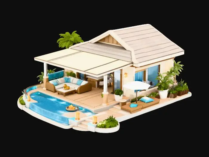 3D model for Dream Oasis Retreat