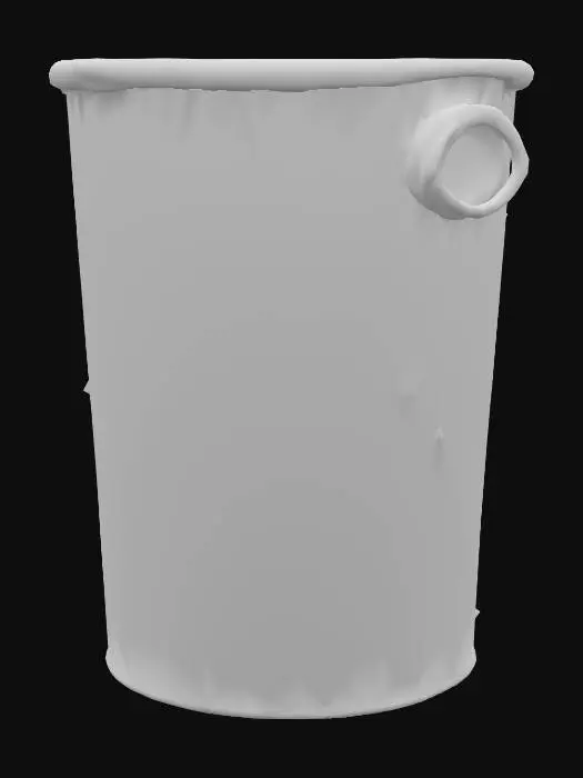 3D model for red rubber hamper, usable instead of skirt,
height - 90cm
base diameter - 50 cm
interior diameter 45cm
margin - 40 cm