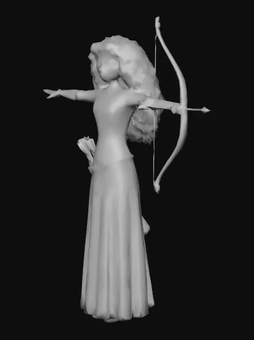 3D model for Archer in Green Dress