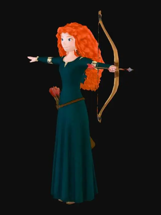 3D model for Archer in Green Dress
