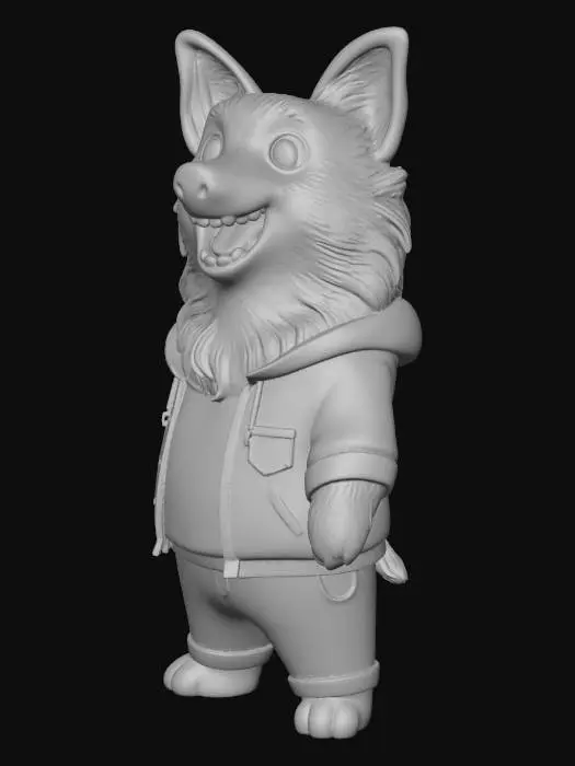 3D model for Adventurous Corgi