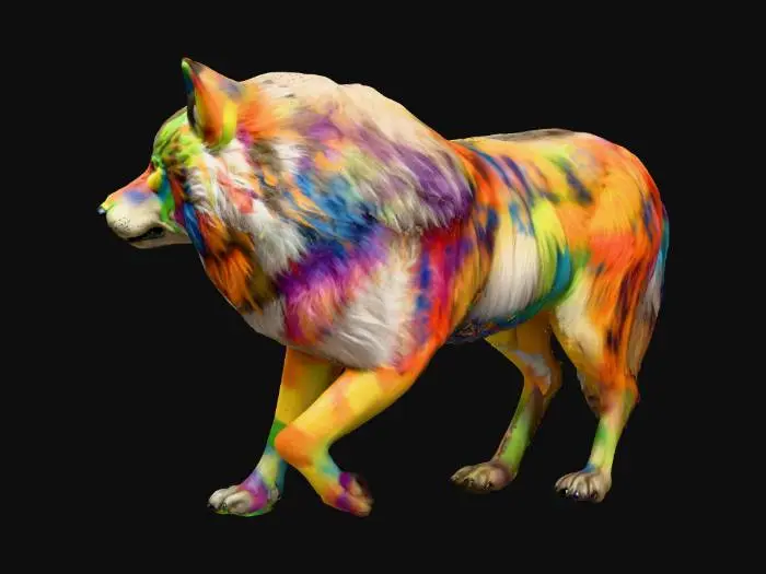3D model for Chromatic Wolf