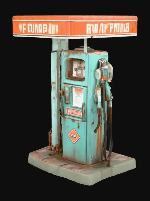 3D model for Vintage Gas Pump