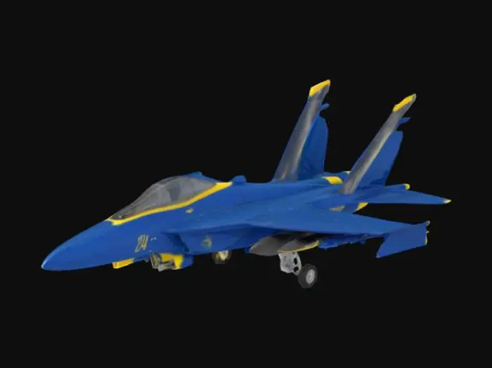 3D model for Blue Angel Jet on Tarmac