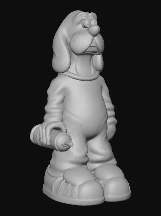 3D model for Blue Dog Graffiti Artist
