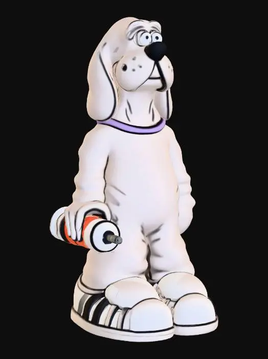 3D model for Blue Dog Graffiti Artist