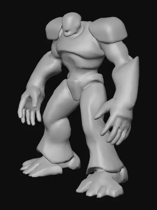 3D model for a huge combat mecha used for game asset, high detail, ten finger open widely, T-Pose, 4k, 8k, human form, t-pose, no weapon, thrust engine on back, dark metal