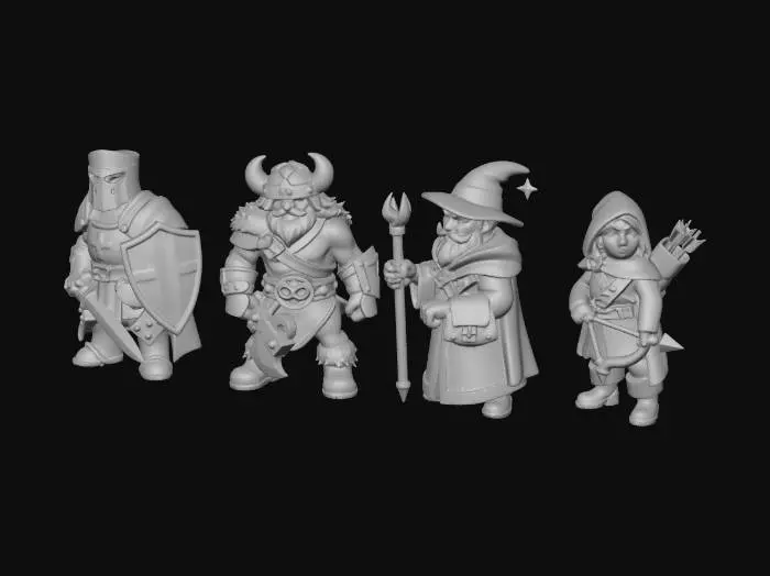 3D model for Four Adventurers