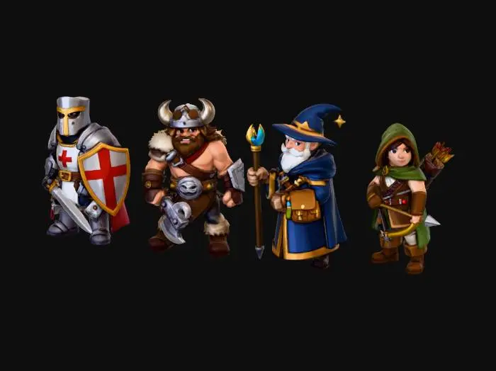 3D model for Four Adventurers