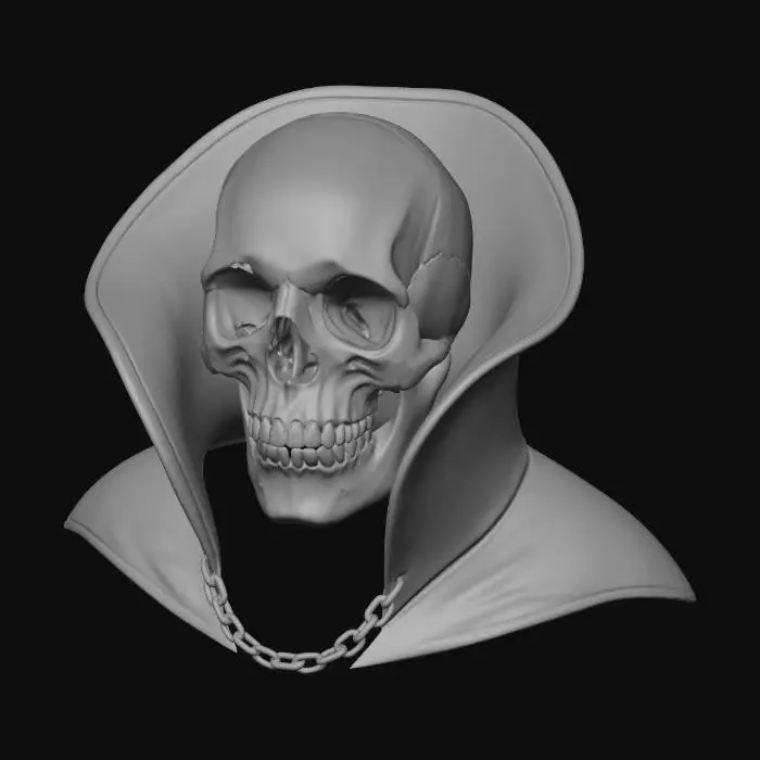 3D model for Crimson Hooded Skull